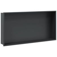 hornacina ducha acero inoxidable negro mate 62x32x9 cm vidaxl