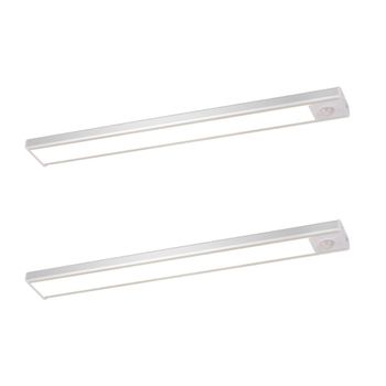 Moment - aplique de pared led de metal, plata, 30 cm, máx. 2 w