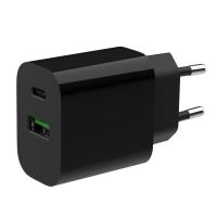 cargador usb gembird ta-uc-pdqc20-01-bk 2 puertos 20w qc 30 power delivery negro