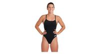 traje de bano de 1 pieza para mujer arena team challenge back solid negro