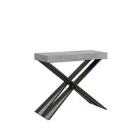 consola extensible 90x40196 cm diago small premium estructura de cemento antracita