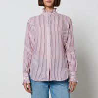 marant etoile saoli cotton-jacquard shirt - fr 36uk 8