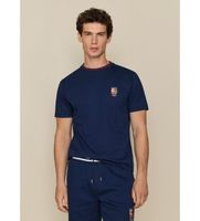 hackett london para hombre hm5000143 camiseta lrc crest marino m casual algodon manga corta