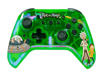 Mando Nintendo Switch - FR-TEC Rick y Morty Wireless Gamepad, Inalámbrico, Para 1 2, PC Mac, iOS Android, Verde