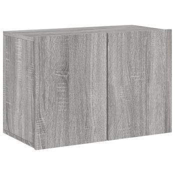 Mueble Tv De Pared | Mueble De Salón | Armario Tv Gris Sonoma 60x30x41 Cm