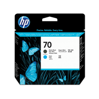 hp no 70 printheadmatte blackcyan