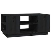 mesa de cafe - mesa de centro de madera maciza de pino negro 90x49x405 cm