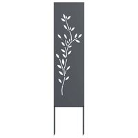 pantalla de privacidad para jardin floral antracita 32 x 140 cm vidaxl