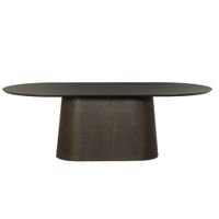 mesa de comedor ovalada 8 personas 200 cm espresso