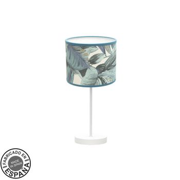 FABRILAMP Lámpara de sobremesa Argel 1xe14 Blanco/hoja Azul 17d