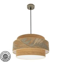 abrila colgante 1 luz modelo samoa marron pantalla hojas