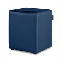 puff cubo polipiel azul 1 unidad
