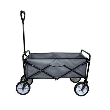 Carretilla De Jardín Plegable Gris Para Jardinería Con Funda Impermeable