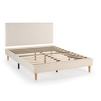 base tapizada  cabecero niebla 160x200 cm beige