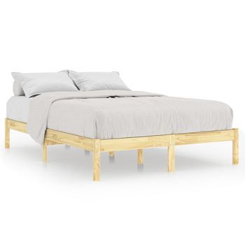 Cama Matrimonial | Cama Para Adultos | Estructura De Cama Madera Maciza 180x200 Cm