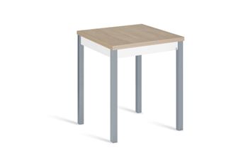 Mesa cocina alta extensible libro 80(160)x80 cm roble pata gris