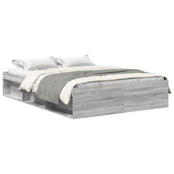 Estructura De Cama Gris Sonoma 140x190 Cm