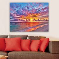 pintura decorativa lienzo 38769295070100 multicolor 70x100 cm