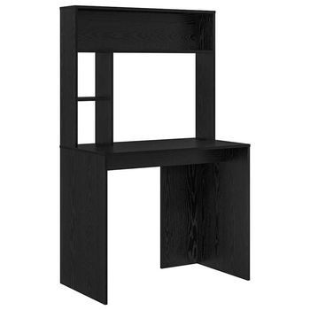 Escritorio Roble Negro 91 X 50 X 149 Cm Madera De Ingeniería Vidaxl