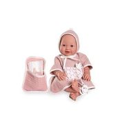 muneca recien nacida mia hace pipi con capita de bano 42 cm