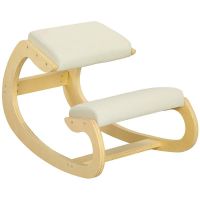 silla ergonomica de rodillas welltin madera abedul 55x85x55 cm crema