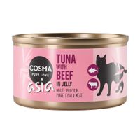cosma asia en gelatina 24 x 85 g - pack ahorro - atun con vacuno