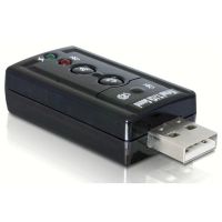 adaptador de sonido usb delock 61645 negro 2x 35mm
