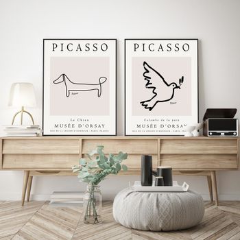 Set de 2 cuadros 070, marco premium chapado en roble, 50x70 cm