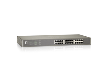 SWITCH LEVEL ONE NO GESTION 24 PUERTOS 10/100 RACK 19