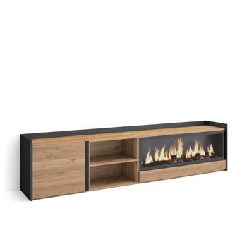 Mueble Tv, Televisión, Muebles De Salón, Almacenaje, 212x50x35 Cm, Para Tv Hasta 80