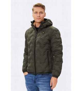 Blauer para hombre. 25WBLUC03233 Plumífero de ángulos Piery marrón verdoso (S), Casual, Verde, Poliéster