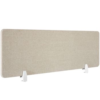 Panel separador de escritorio incluye 2 clips de fijación beige