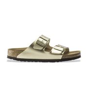 birkenstock para mujer 1016110 sandalias de piel arizona birko flor ajuste regular dorado 41 plano ninguno casual