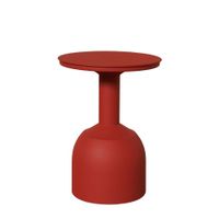 mesa auxiliar de metal rojo