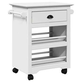 Carrito De Cocina，estantería De Cocina, Carrito De Servir Bodo Blanco 67,5x45x80 Cm