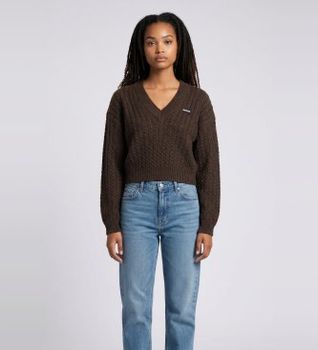 Rotate para mujer. 1164342037 Jersey Sallio marrón (M), Casual, Lana