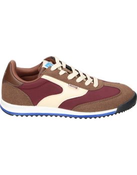 Zapatillas Para Mujer Mustang Olympic 60858 Marrón Y Burdeos 40