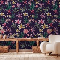 papel pintado panoramico flores de denise