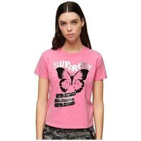 superdry camiseta t-shirt lo-fi rock para mujer