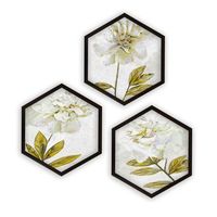 cuadro decorativo enmarcado 6gen131514 multicolor 35x35 cm 3 piezas