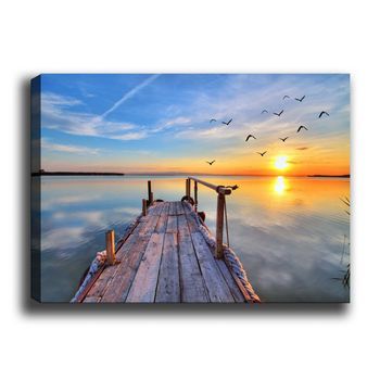 Pintura Decorativa Lienzo Canvas Tablo-27 Multicolor 70x100 Cm