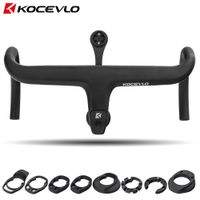 kocevlo x01 bicicleta de carretera vastago de fibra de carbono completo manillar de bicicleta integrado para 286mm con espaciadores accesorios de piezas de ciclismo