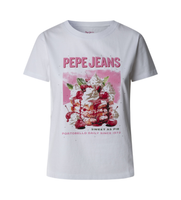 pepe jeans para mujer pl506069 camiseta ryoko blanco s casual algodon manga corta sostenible