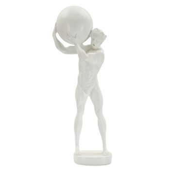 Hombre De Resina Blanca 18x12,5x50 Cm
