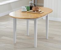 amalfi oak and white painted extending dining table