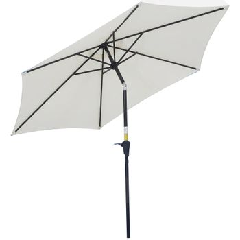 Outsunny Sombrilla Parasol Reclinable con Manivela de Aluminio - 2.7x2.35m   Aosom España