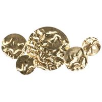 decoracion de pared glamurosa pieza decorativa de arte 3d con forma irregular de metal hierro dorado calry