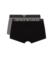 emporio armani para hombre em001014af18893 set 2 boxers eco negro gris l homewear viscosa