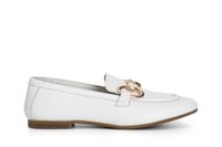 mocasines de piel para mujer con bocado de caballo white