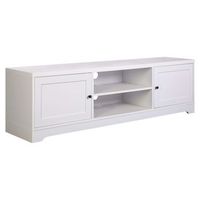 mesa de tv ottavia mesa para television 2 puertas estilo contemporaneo color blanco 160 cm mueble de salon